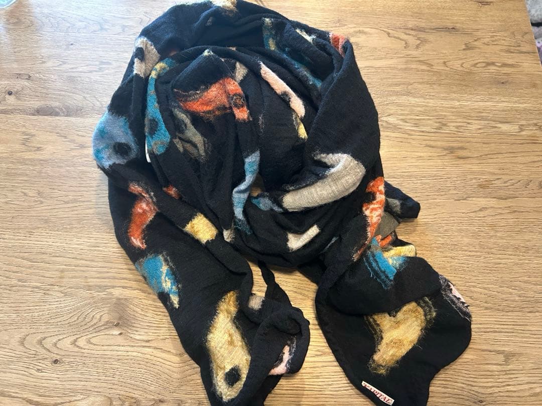 【極美品】 希少KAPITAL キャピタル 縮絨ウール　ストール　マフラー　勾玉