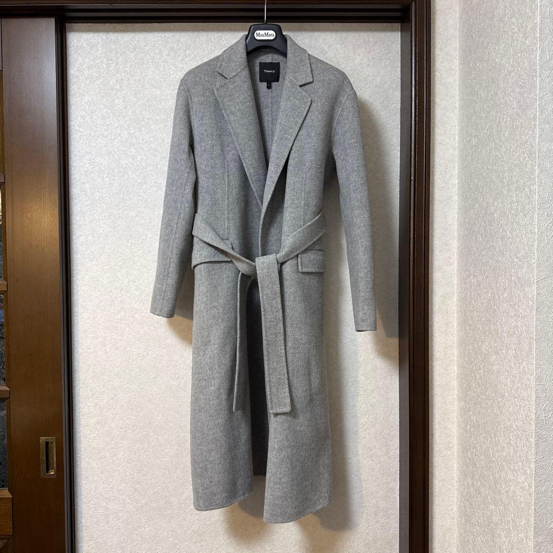 【theory】カシミヤ入りウールロングコート