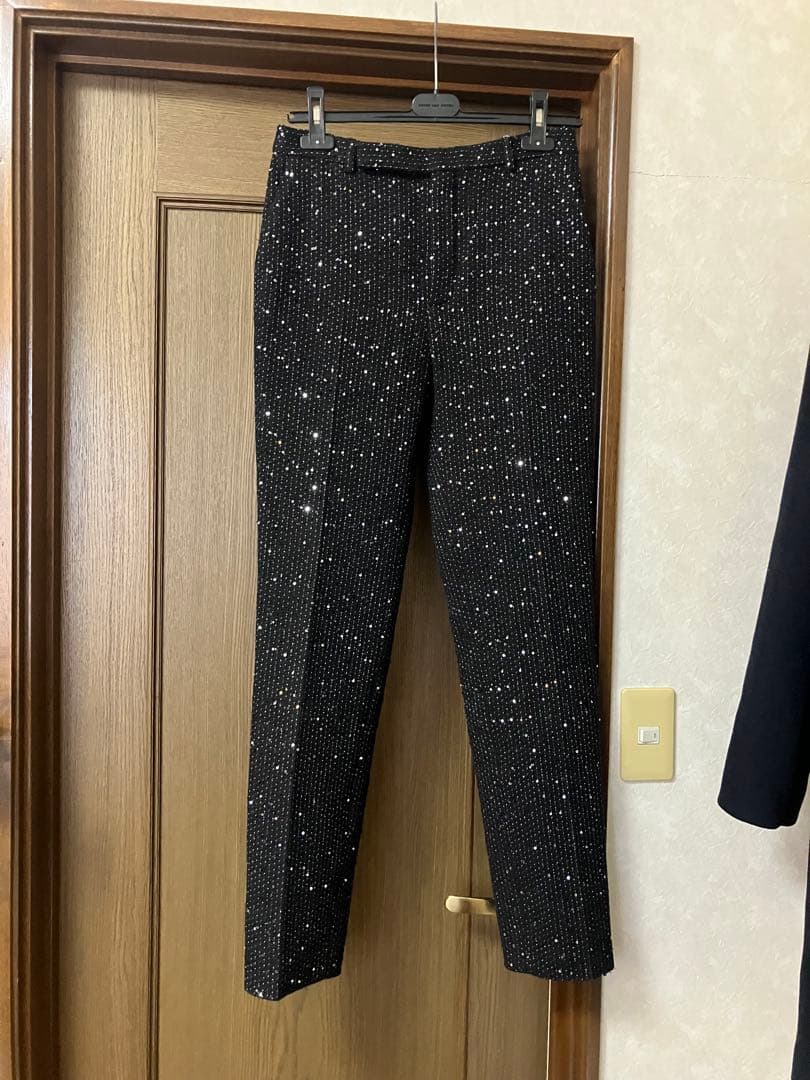 saint laurent paris スパンコールツイードスラックス