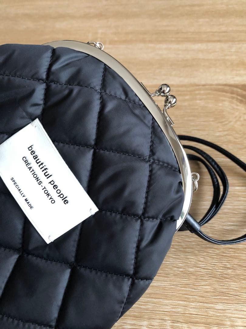 beautiful people がま口ショルダーバック ARK ショルダー付き
