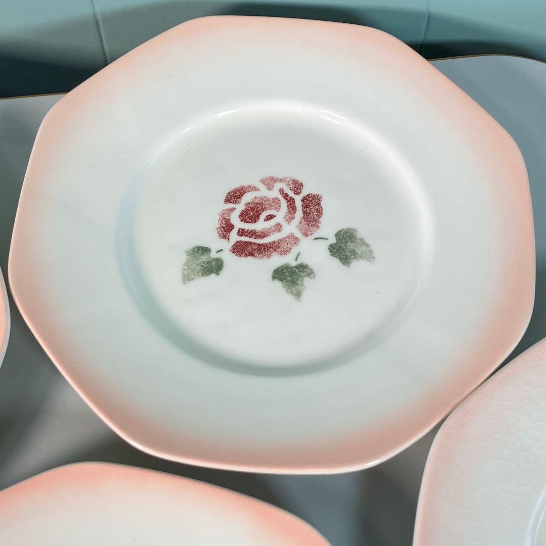 【人気シリーズ】マニーローズ　ケーキプレート　6枚セット