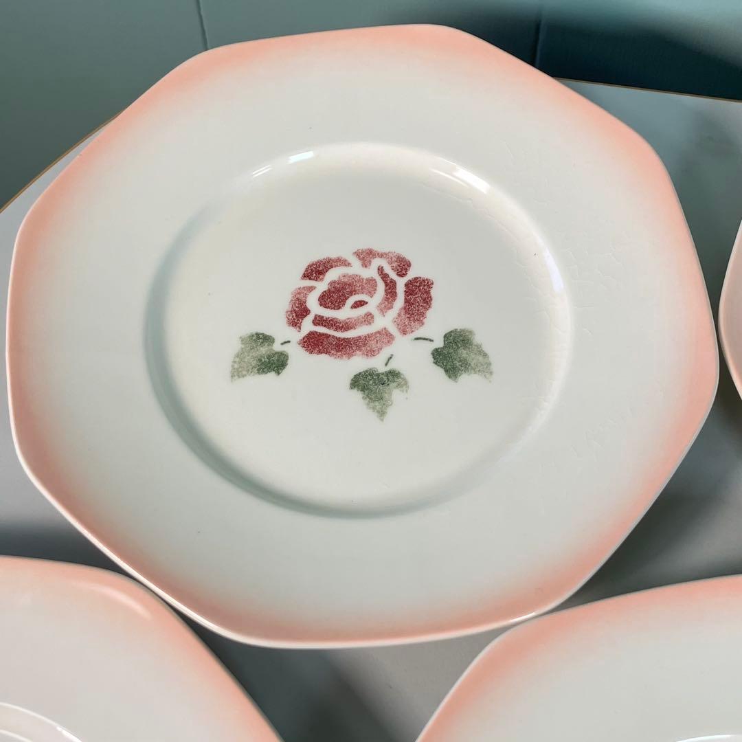 【人気シリーズ】マニーローズ　ケーキプレート　6枚セット