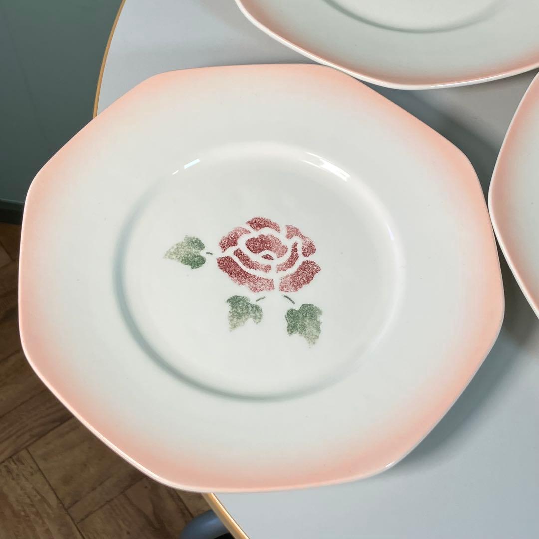 【人気シリーズ】マニーローズ　ケーキプレート　6枚セット