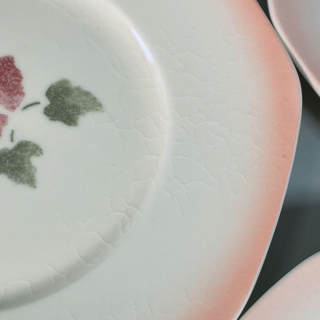 【人気シリーズ】マニーローズ　ケーキプレート　6枚セット