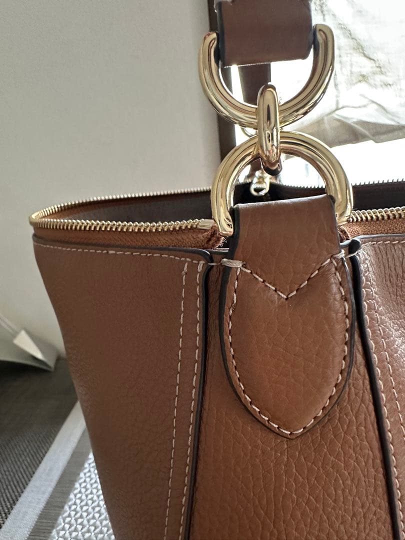 FURLA ブラウンレザー ショルダーバッグ