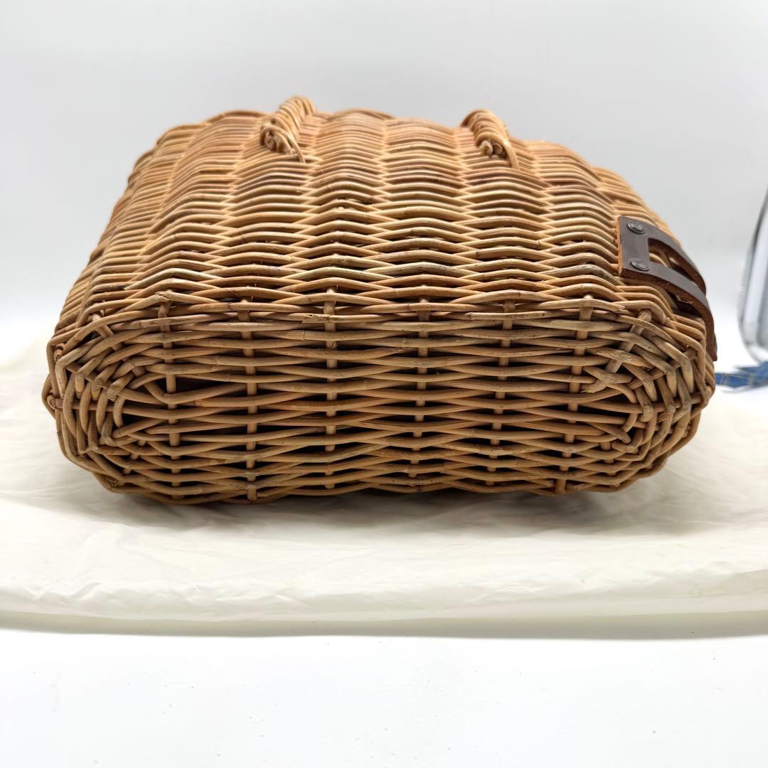 【美品✨】ebagos エバゴス　マルシェ　かごバッグ　ラビットファー