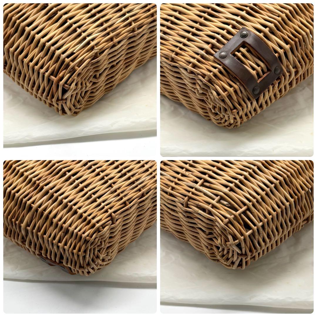 【美品✨】ebagos エバゴス　マルシェ　かごバッグ　ラビットファー