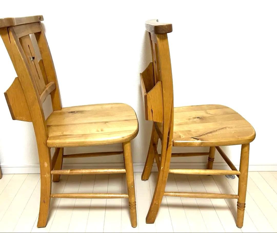 enfant チェア 2脚セット チャーチチェア ブックラック付き