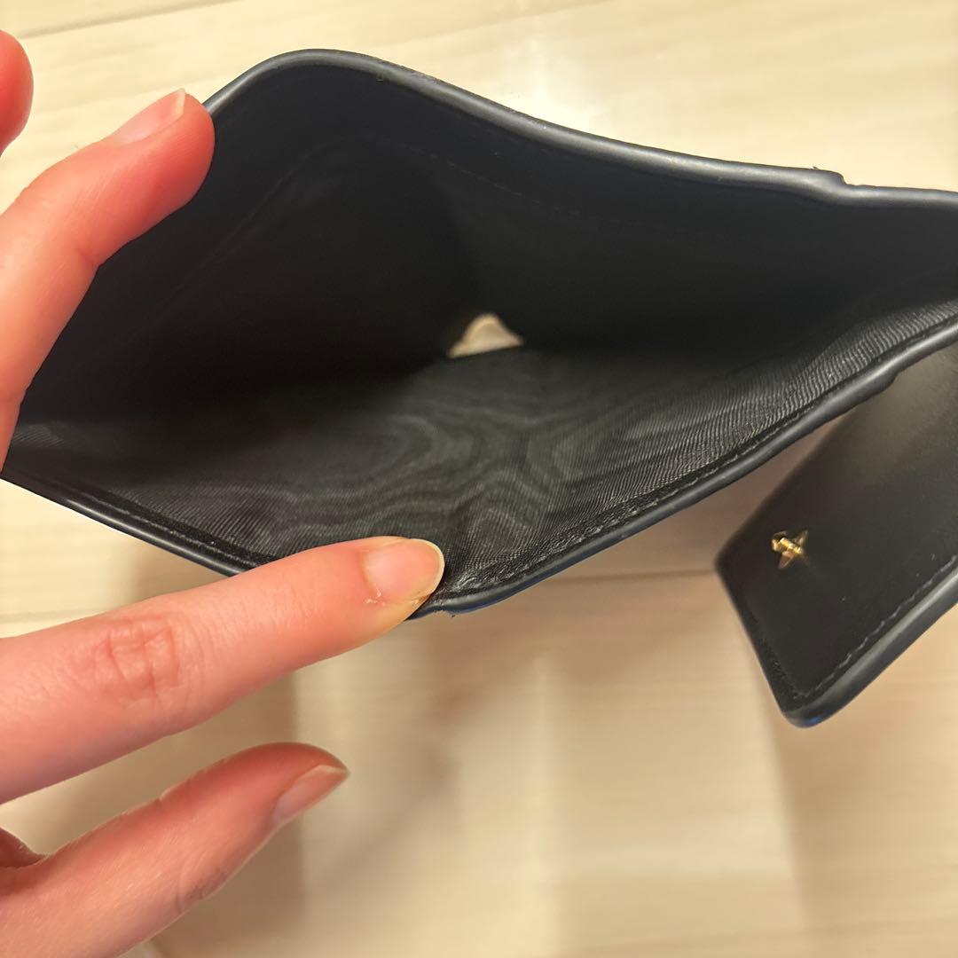 【美品】Dior 30モンテーニュロータスウォレット　ブラック　ディオール