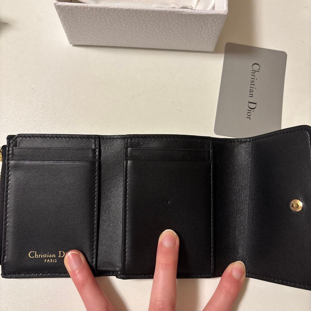 【美品】Dior 30モンテーニュロータスウォレット　ブラック　ディオール