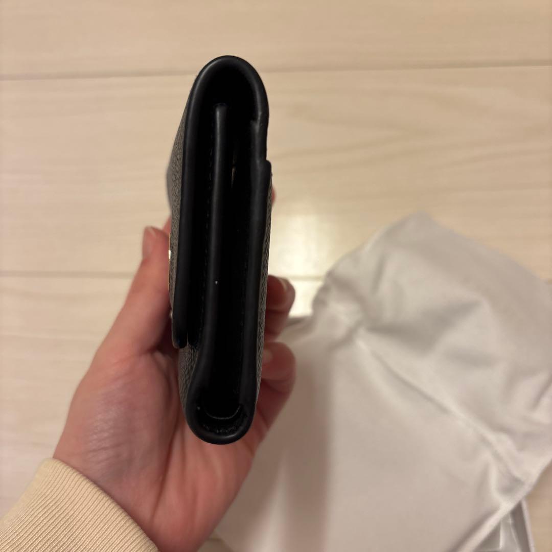 【美品】Dior 30モンテーニュロータスウォレット　ブラック　ディオール