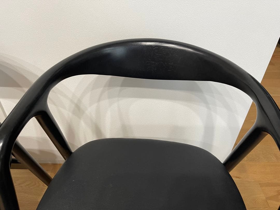 ダイニングチェア　椅子　黒　アームチェア 3脚セット　おしゃれ　曲がり木