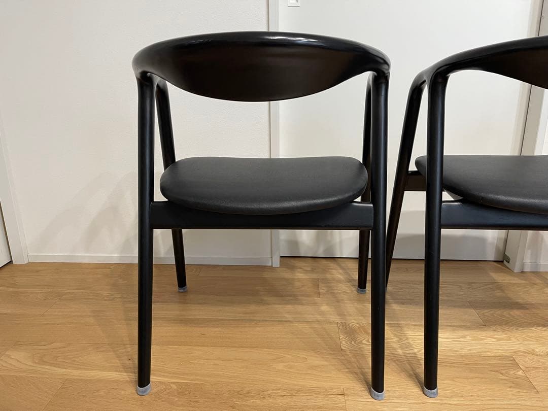 ダイニングチェア　椅子　黒　アームチェア 3脚セット　おしゃれ　曲がり木