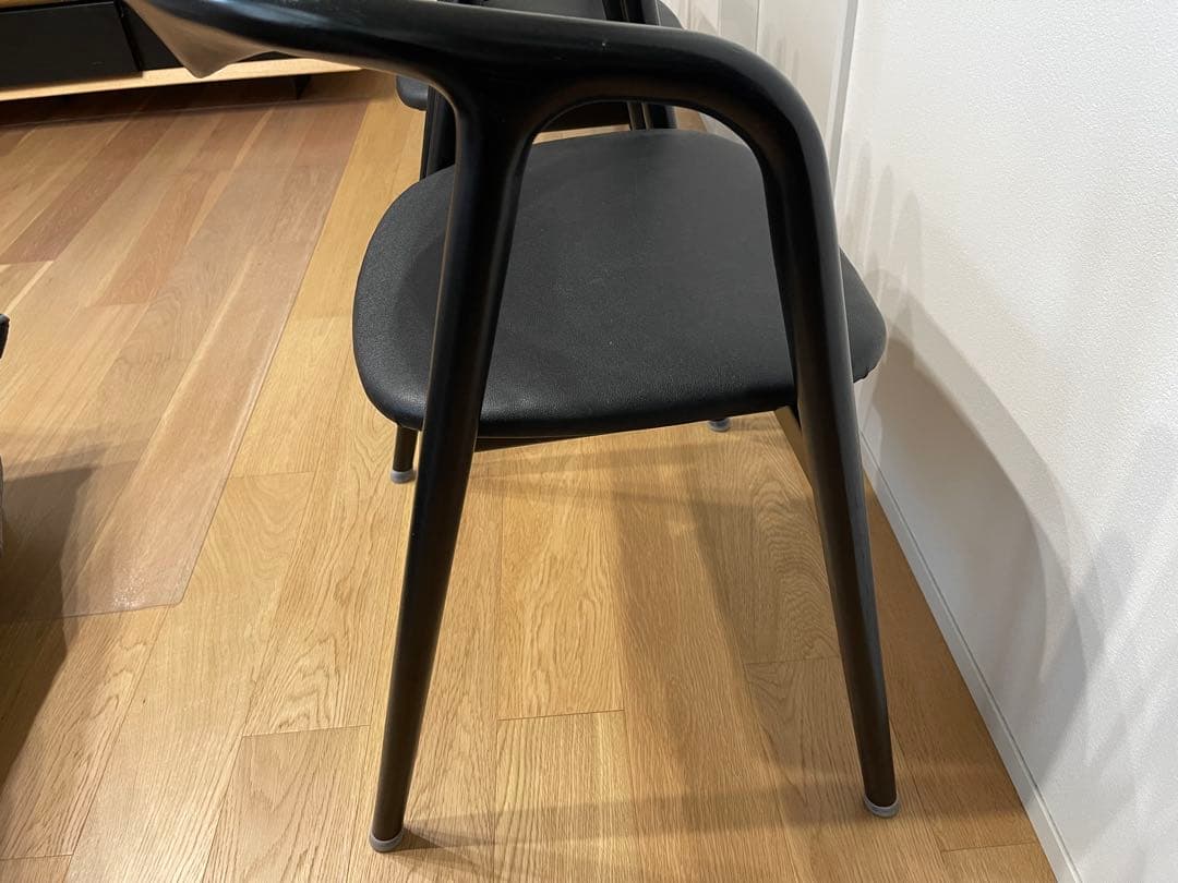 ダイニングチェア　椅子　黒　アームチェア 3脚セット　おしゃれ　曲がり木