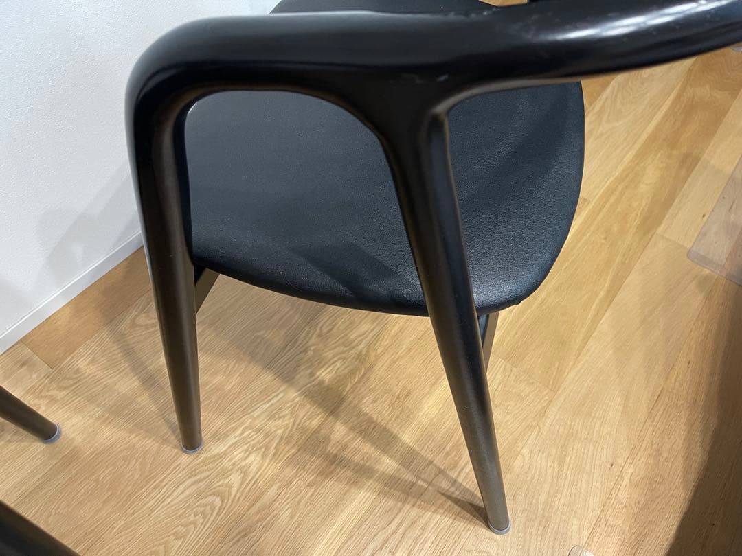 ダイニングチェア　椅子　黒　アームチェア 3脚セット　おしゃれ　曲がり木
