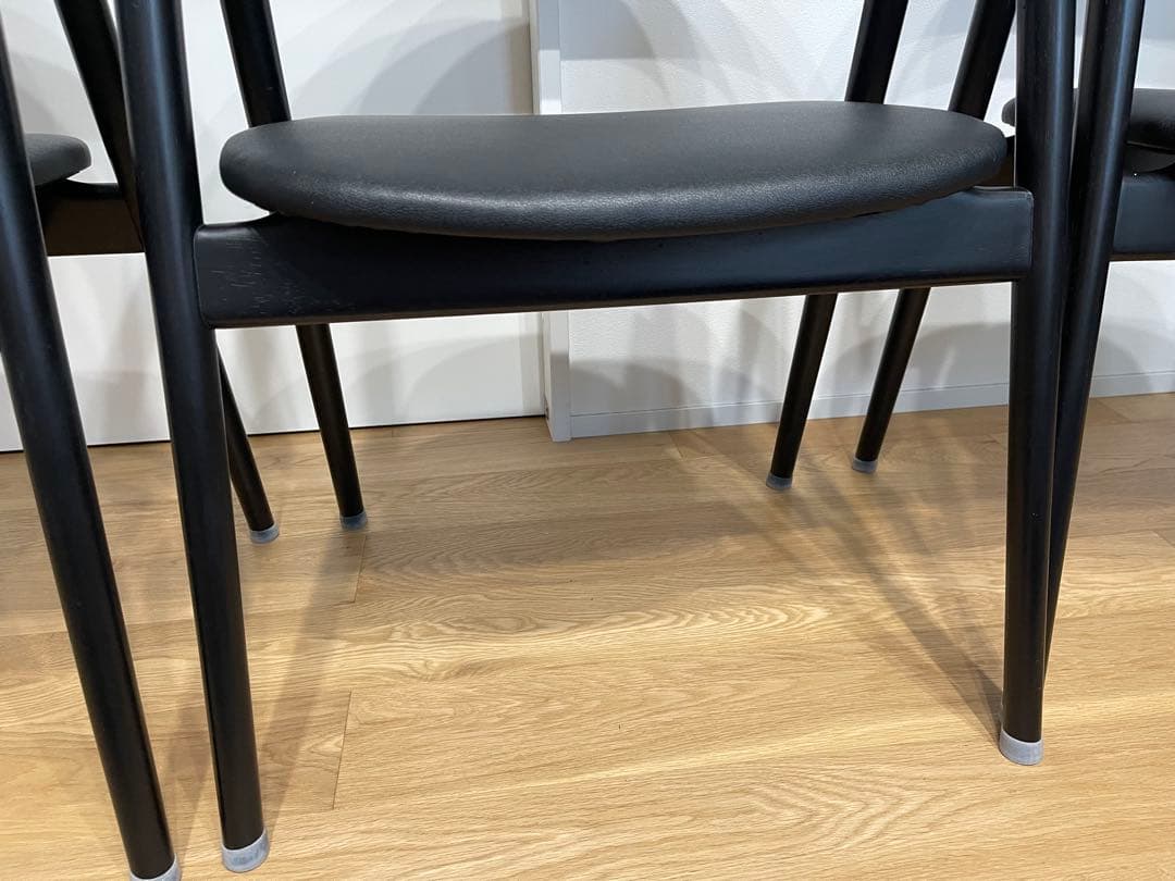 ダイニングチェア　椅子　黒　アームチェア 3脚セット　おしゃれ　曲がり木