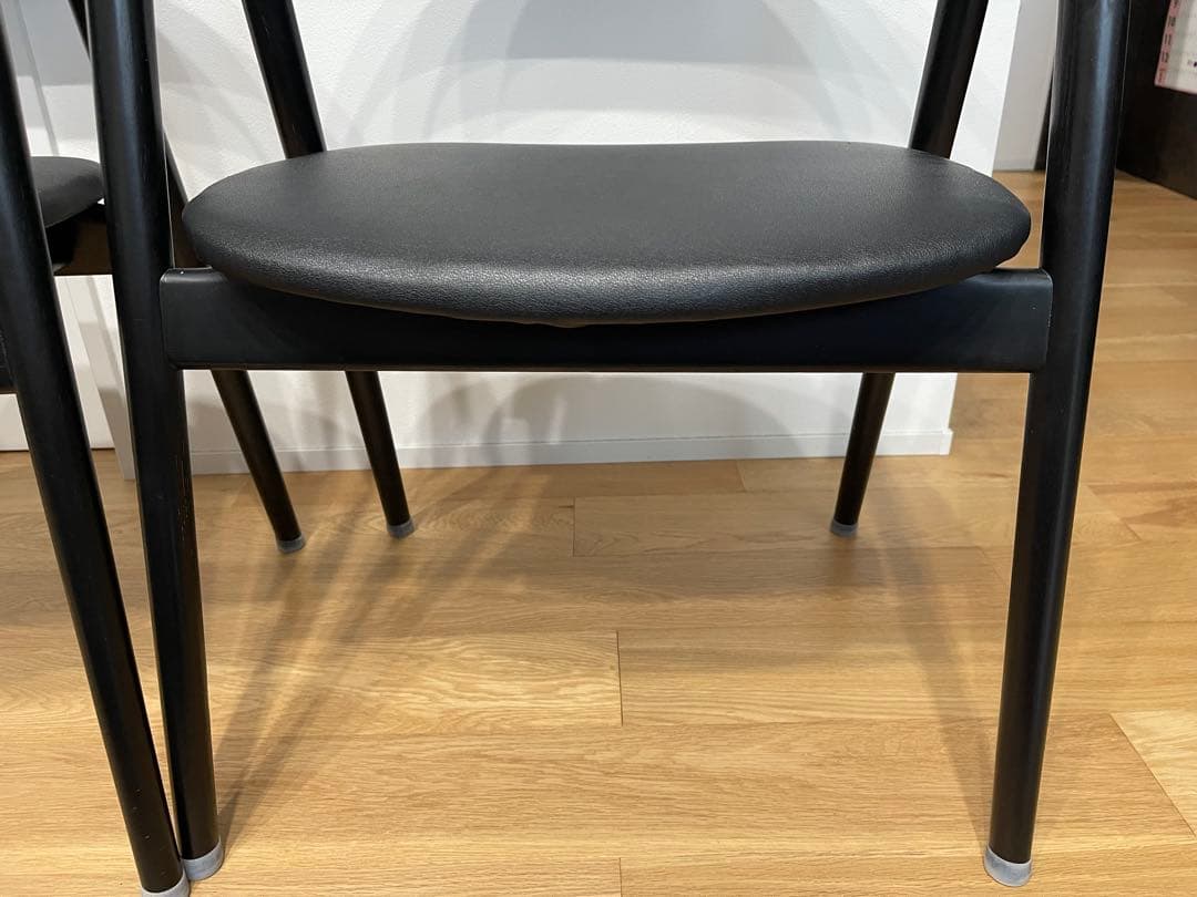 ダイニングチェア　椅子　黒　アームチェア 3脚セット　おしゃれ　曲がり木