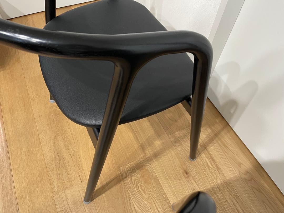 ダイニングチェア　椅子　黒　アームチェア 3脚セット　おしゃれ　曲がり木