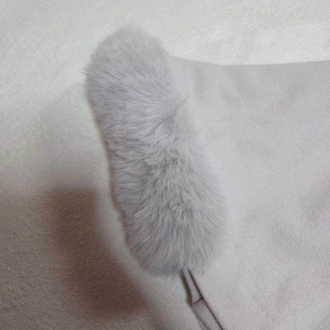 [美品]MISCH MASCH ウールポンチョコート ケープ エコファー