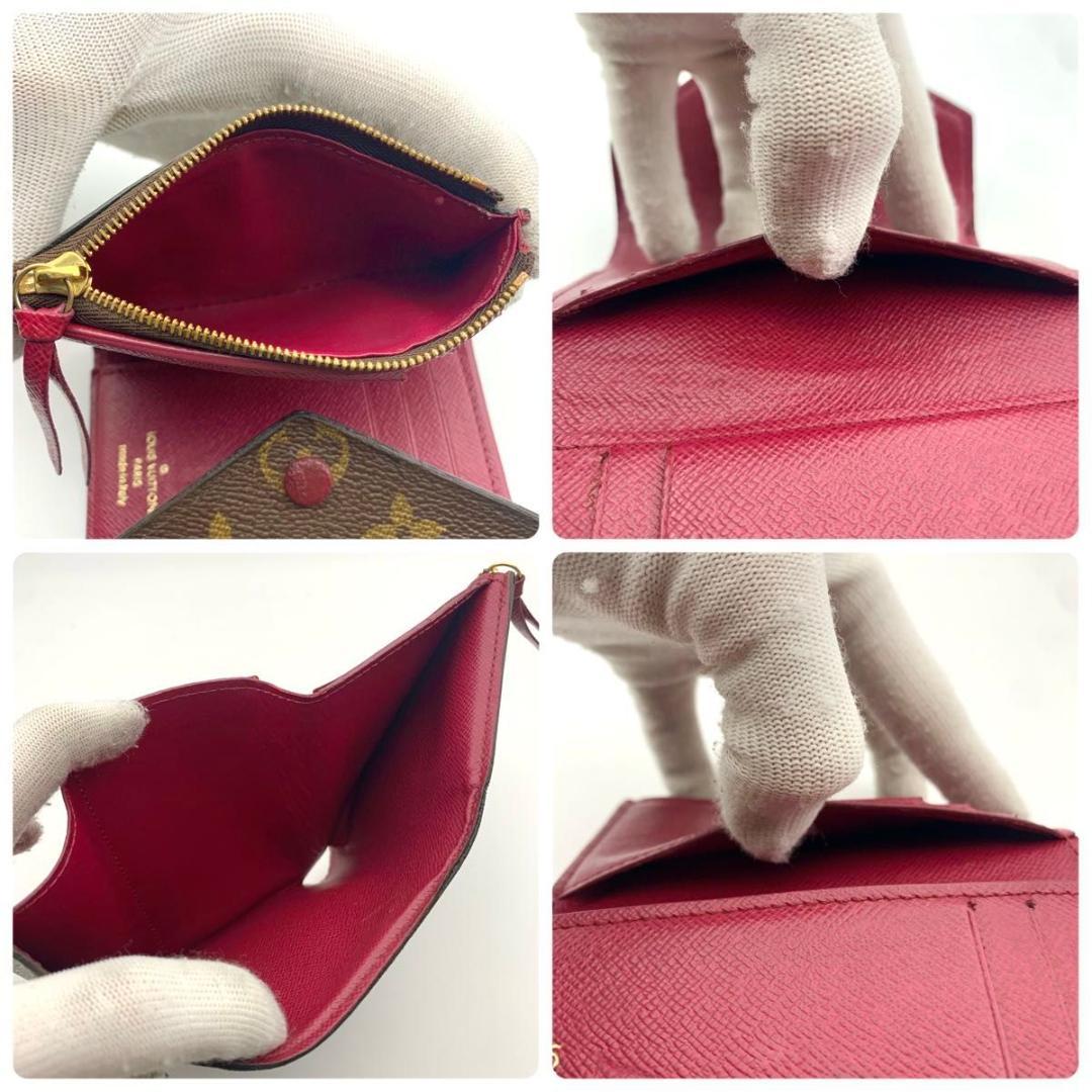 美品 ルイヴィトン ポルトフォイユ ヴィクトリーヌ 財布 小型 ミニ フューシャ