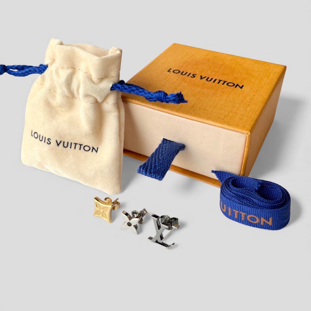 美品 ルイヴィトン ピアス ブックル LVインスティンクト モノグラム