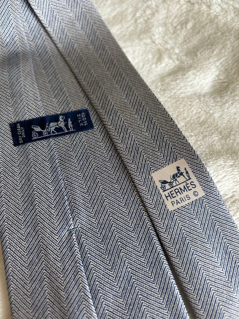 【新品未使用品】HERMES グレー ネクタイ
