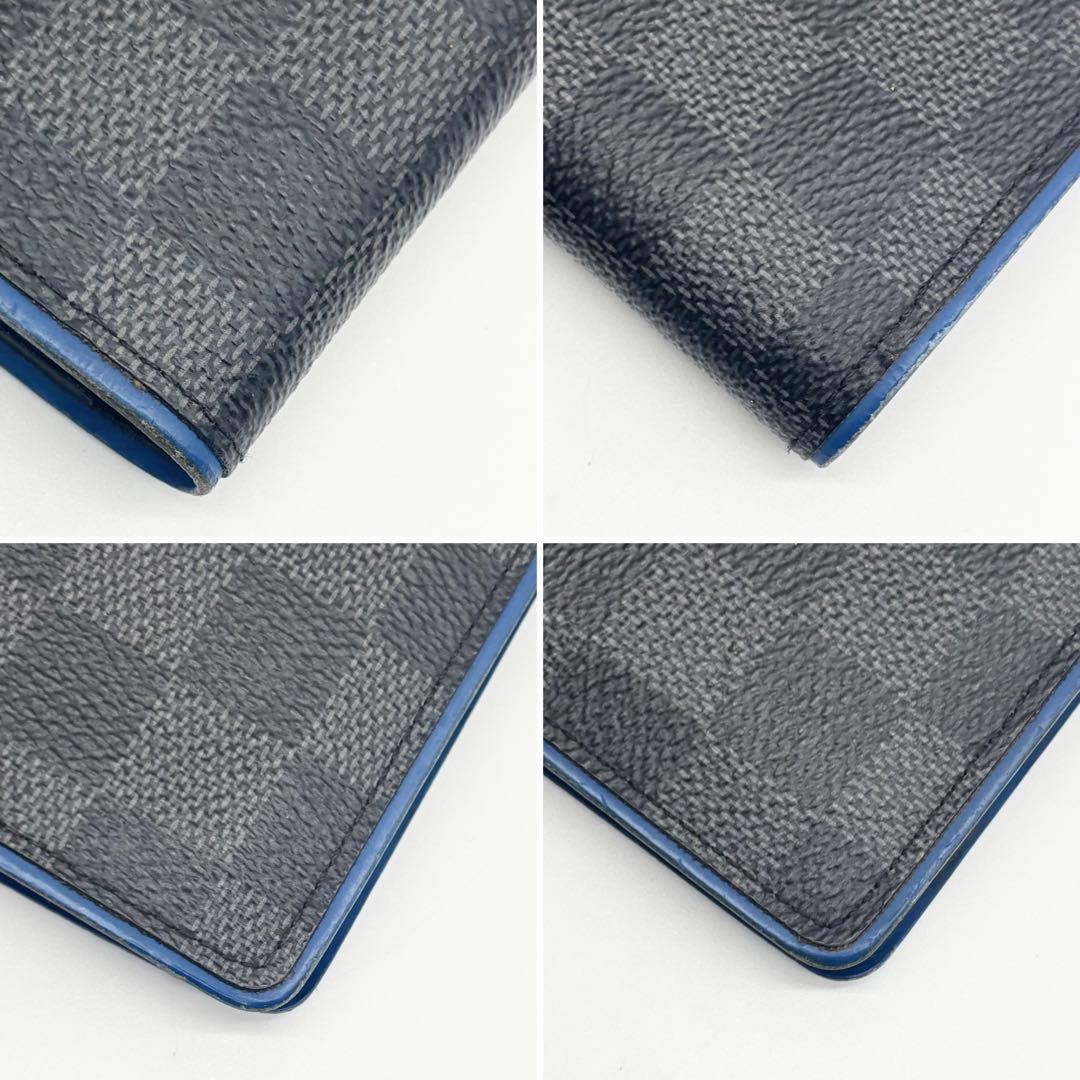 ✨超美品✨ルイヴィトン　ダミエ グラフィット　ポルトフォイユ ブラザ　ブルー