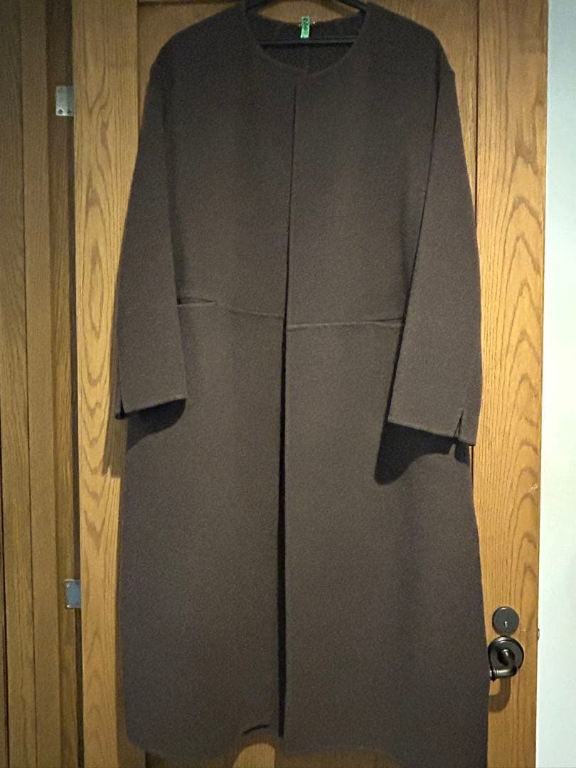 ドゥーズィエムクラス victorian リバーロングノーカラーコート36