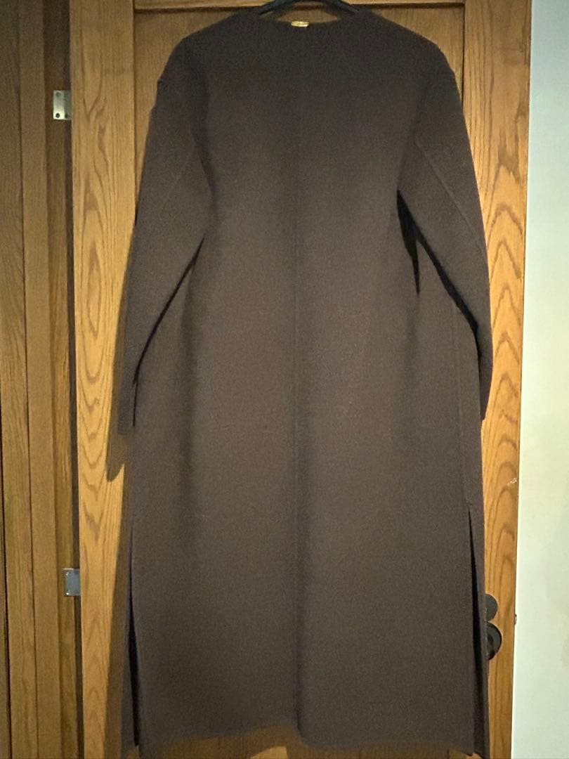 ドゥーズィエムクラス victorian リバーロングノーカラーコート36