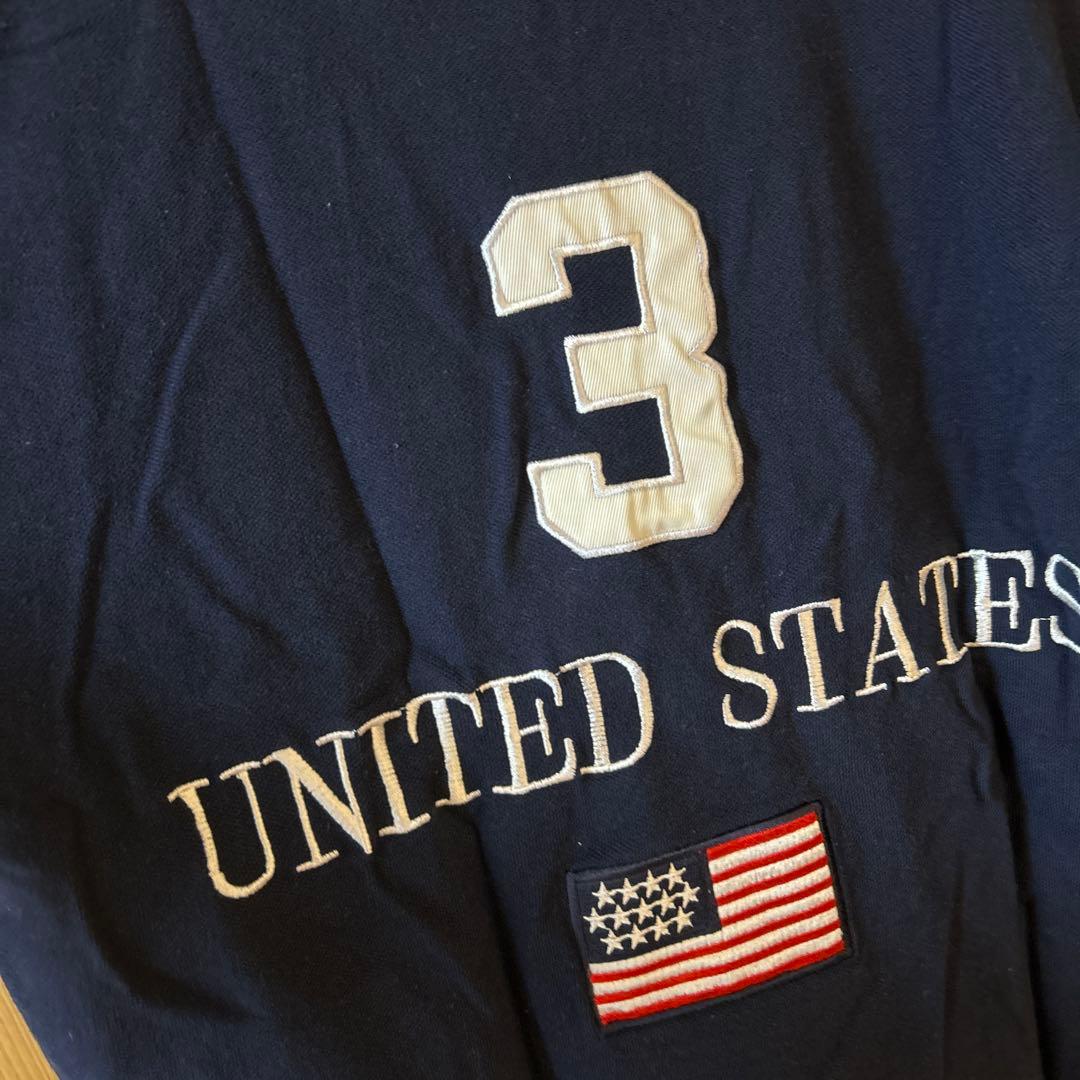 専用！【超美品】Ralph Lauren アメリカ国旗 豪華刺繍ポロシャツ 背番