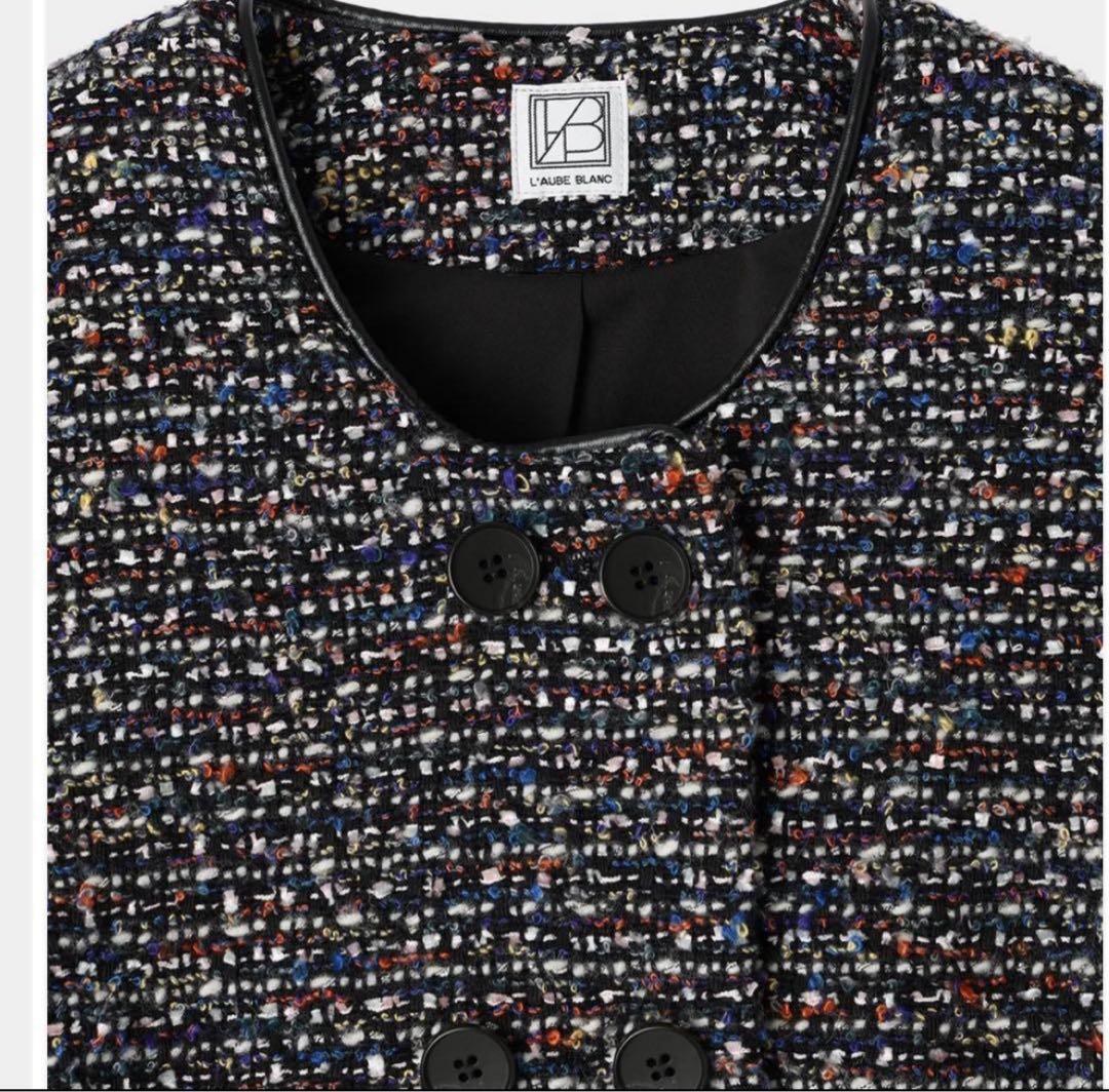 ジャケット・アウター laubeblanc Mix tweed No collar jacket