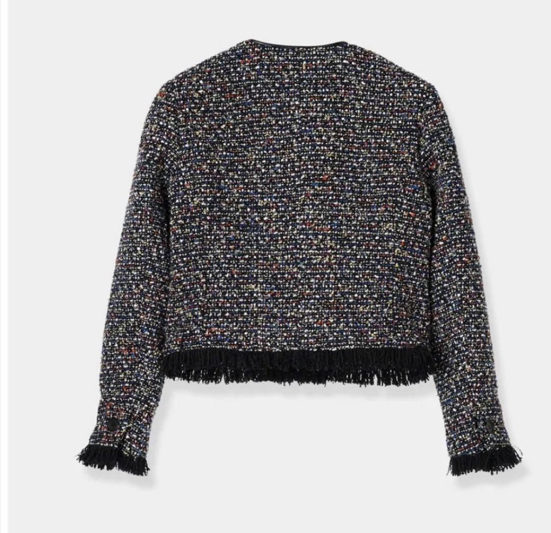 ジャケット・アウター laubeblanc Mix tweed No collar jacket