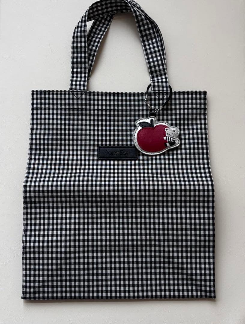 familiar ファミリア　ギンガムチェック　トートバッグ