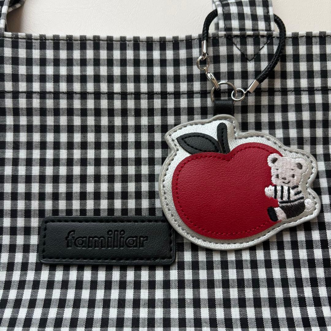 familiar ファミリア　ギンガムチェック　トートバッグ