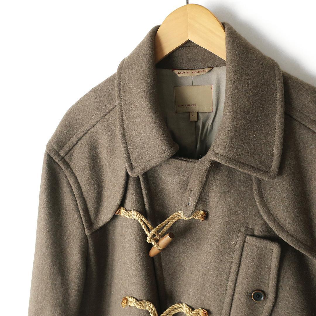 【美品 高級】BANANA REPUBLIC ウールメルトン ダッフルコート