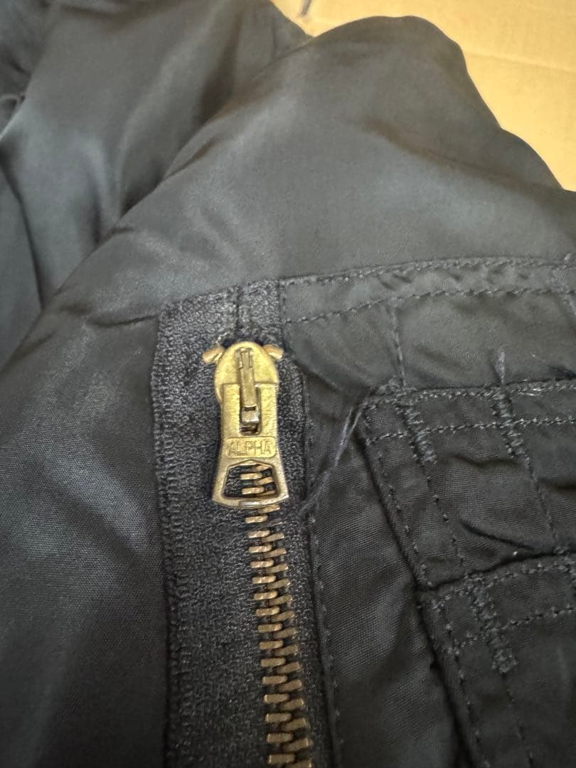 90s USA製 ALPHA MA-1 フライトジャケット 黒 L