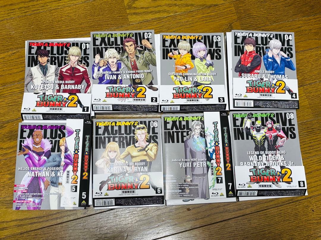 TIGER & BUNNY 2 DVD 全8巻セット　特典付き（ステッカー以外）