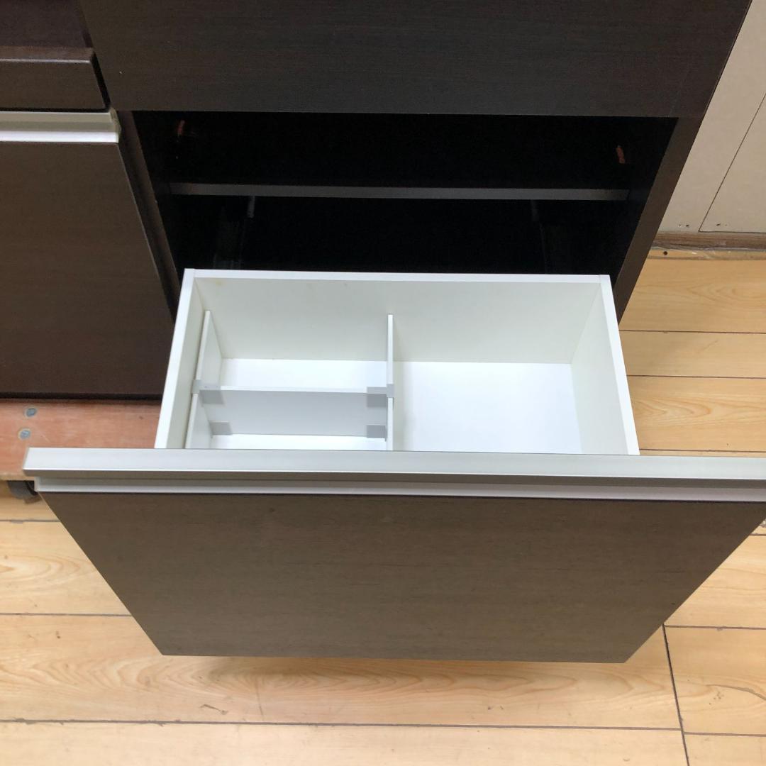 送料無料　カウンター レンジ台 収納棚 食器棚 引出　250710-3