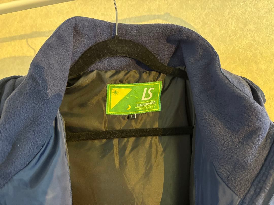 LS フード付きネイビー ロングベンチコート