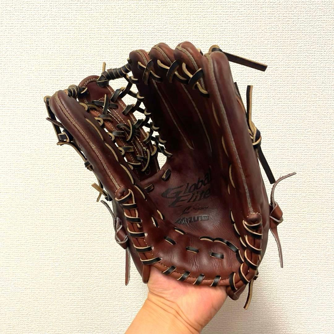 223 ミズノ グローバルエリート 型抜群 極美品 硬式 外野手用グローブ
