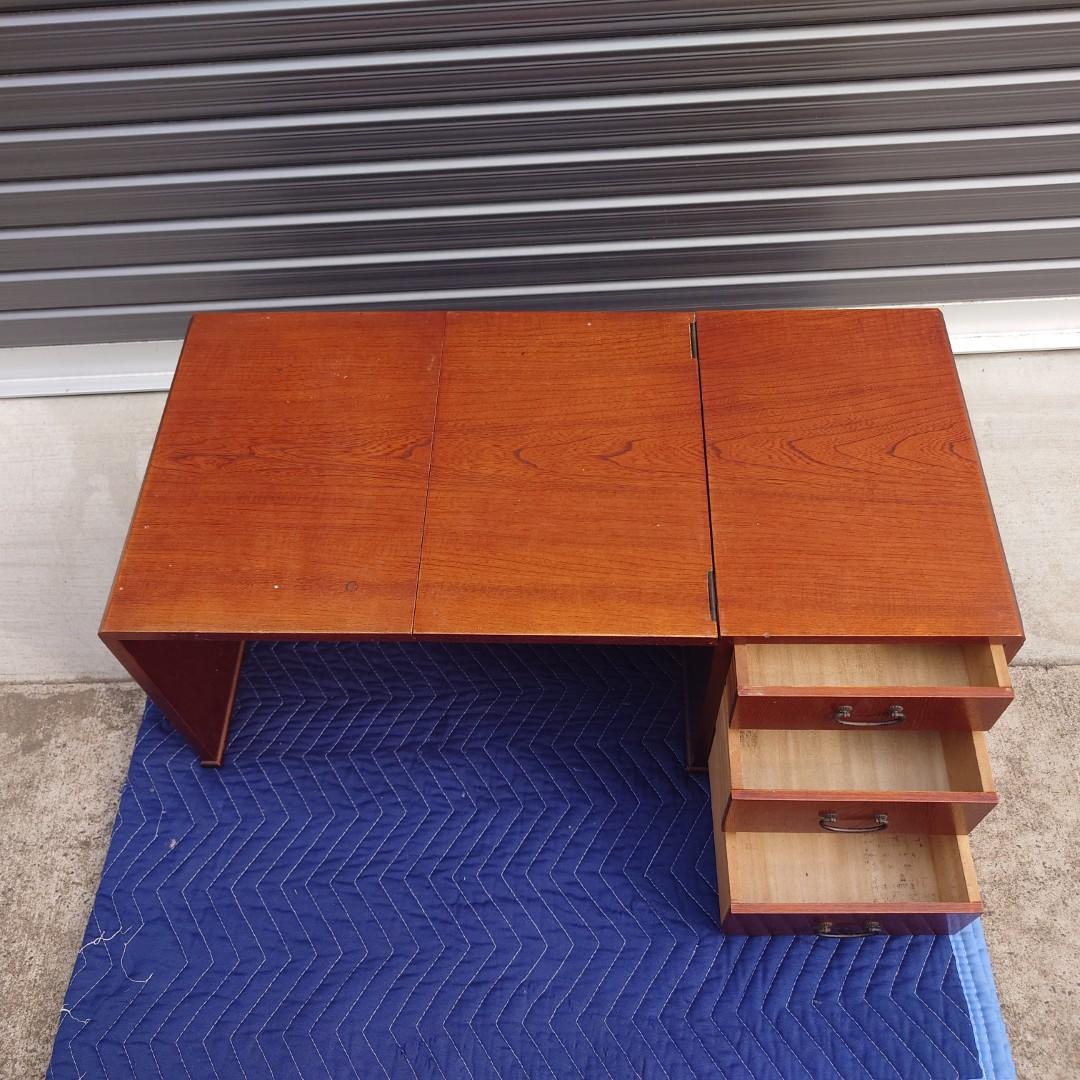 359　文机 折り畳み式　３段引き出し　 展開時W78×D38 ×H30