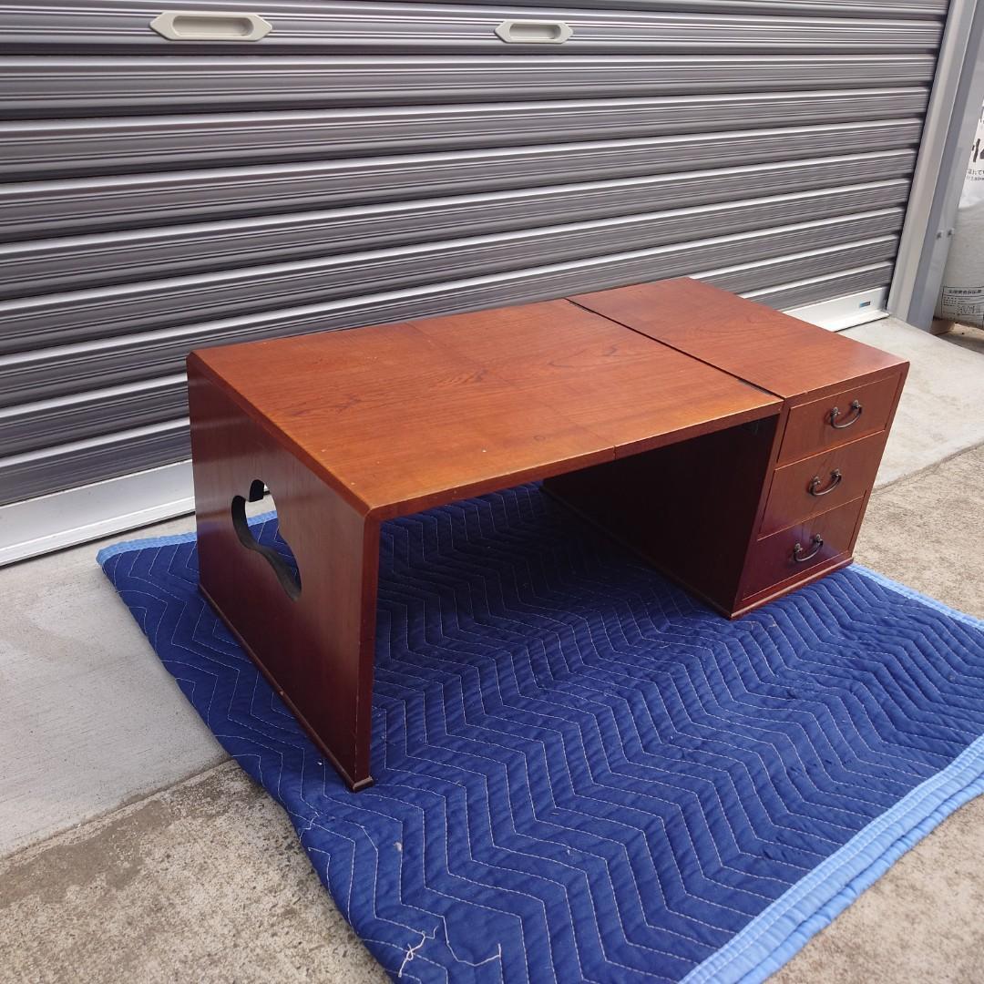 359　文机 折り畳み式　３段引き出し　 展開時W78×D38 ×H30