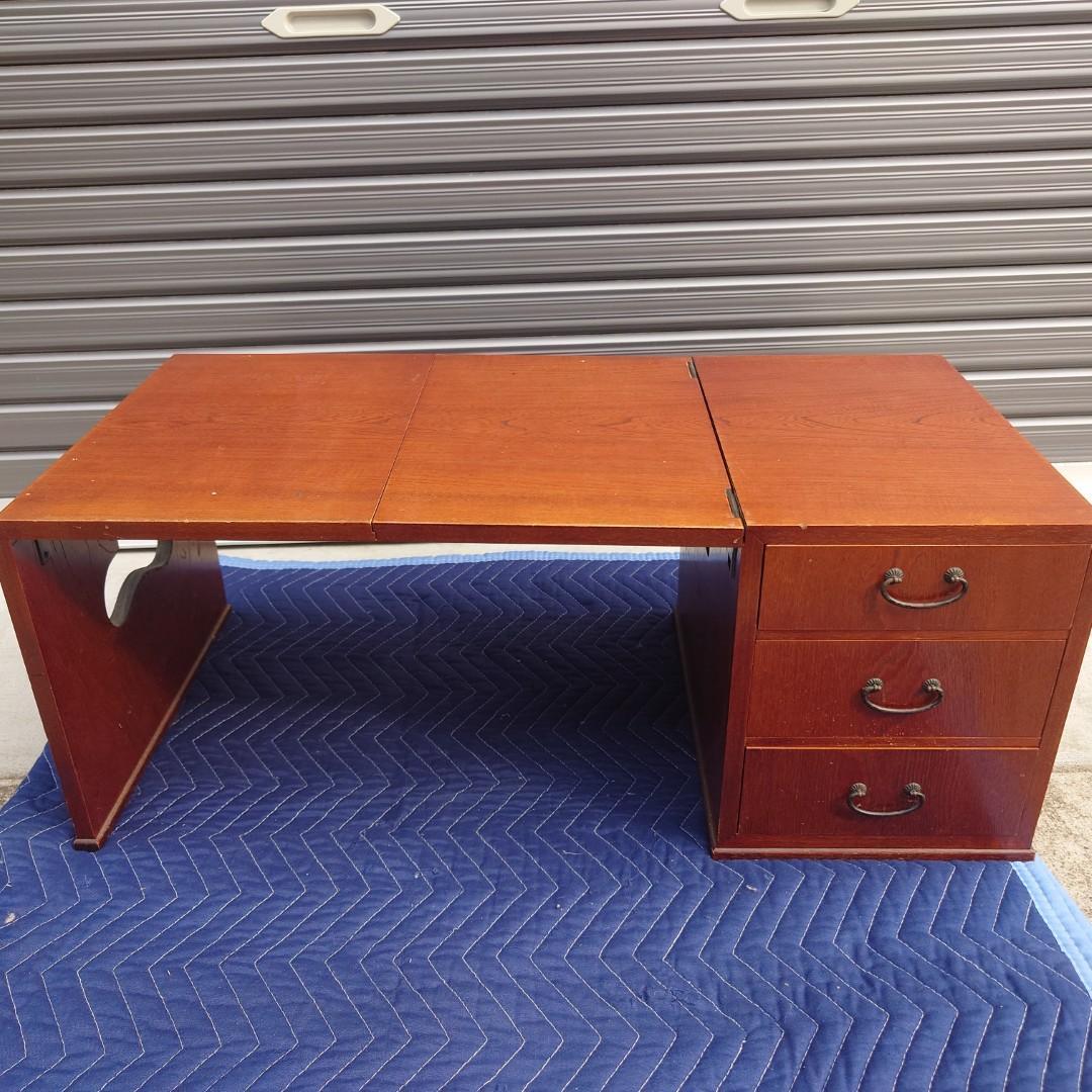 359　文机 折り畳み式　３段引き出し　 展開時W78×D38 ×H30