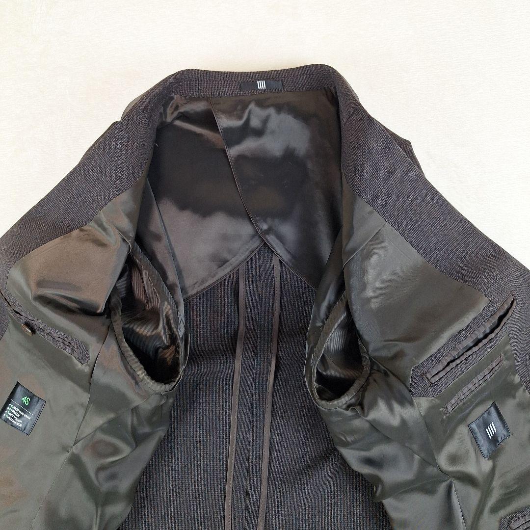 美品✨スーツセレクト　4S　洗えるビジネススーツ　マイクロ千鳥　AB5