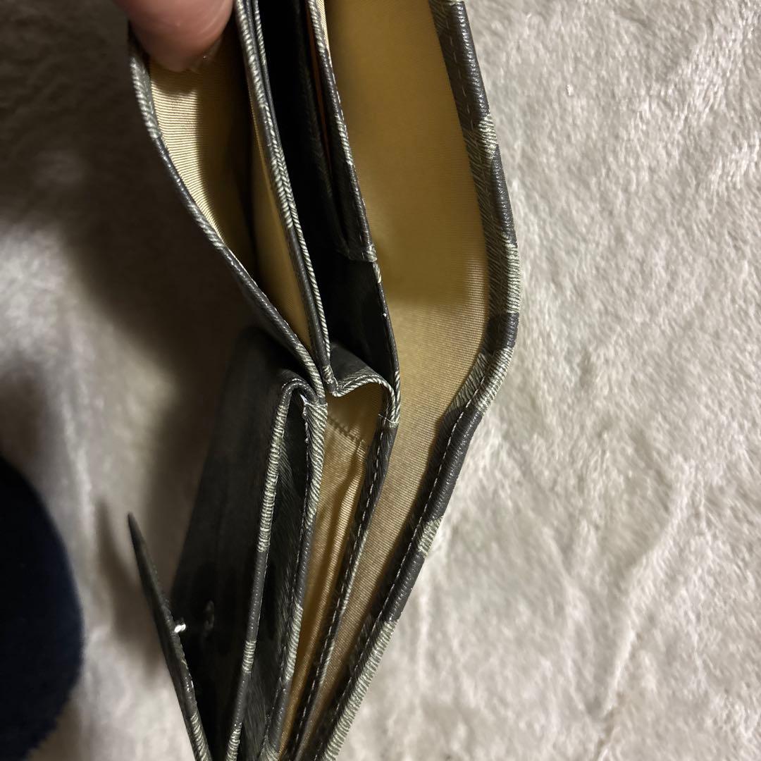 USED HIROKOHAYASHI コラボラツィオーネ二つ折り財布　亀甲柄　緑