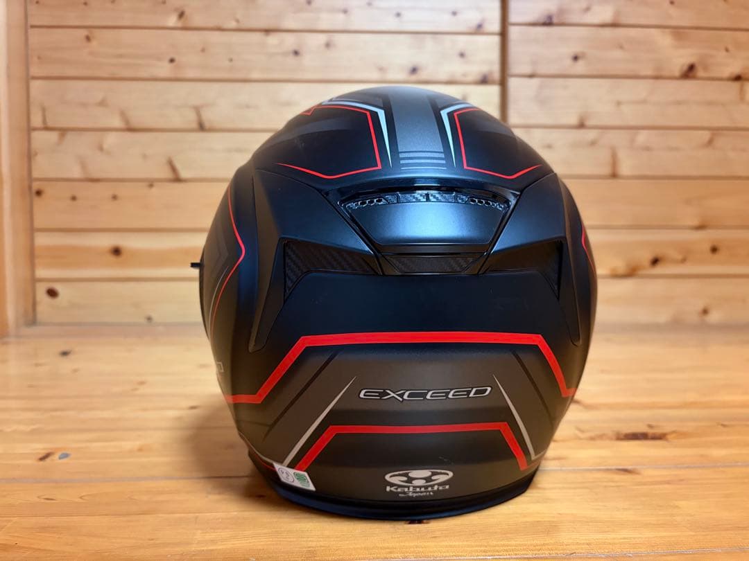 Kabuto EXCEEDジェットヘルメット ブラック レッド
