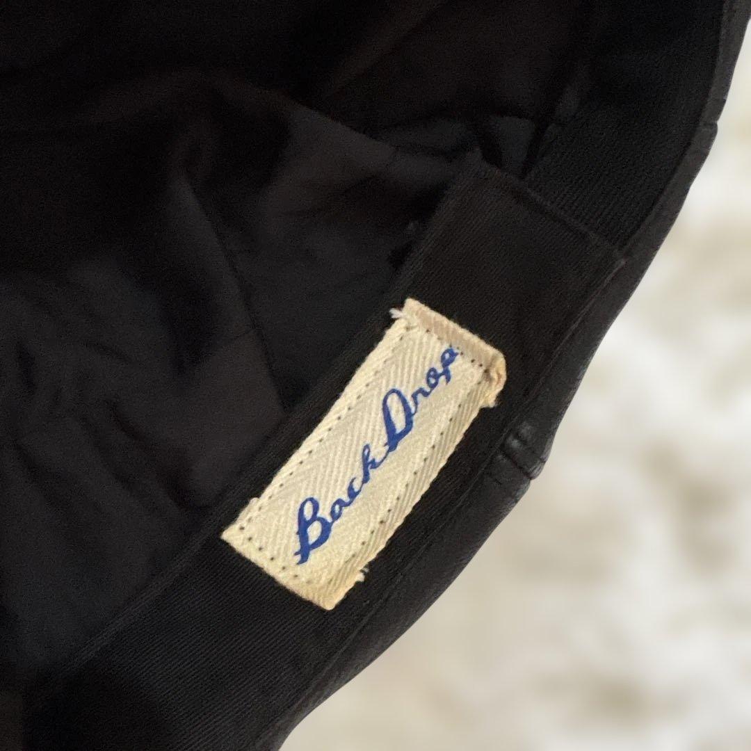 レア!バックドロップ　レザー　キャスケット　ハンチング　キャップ