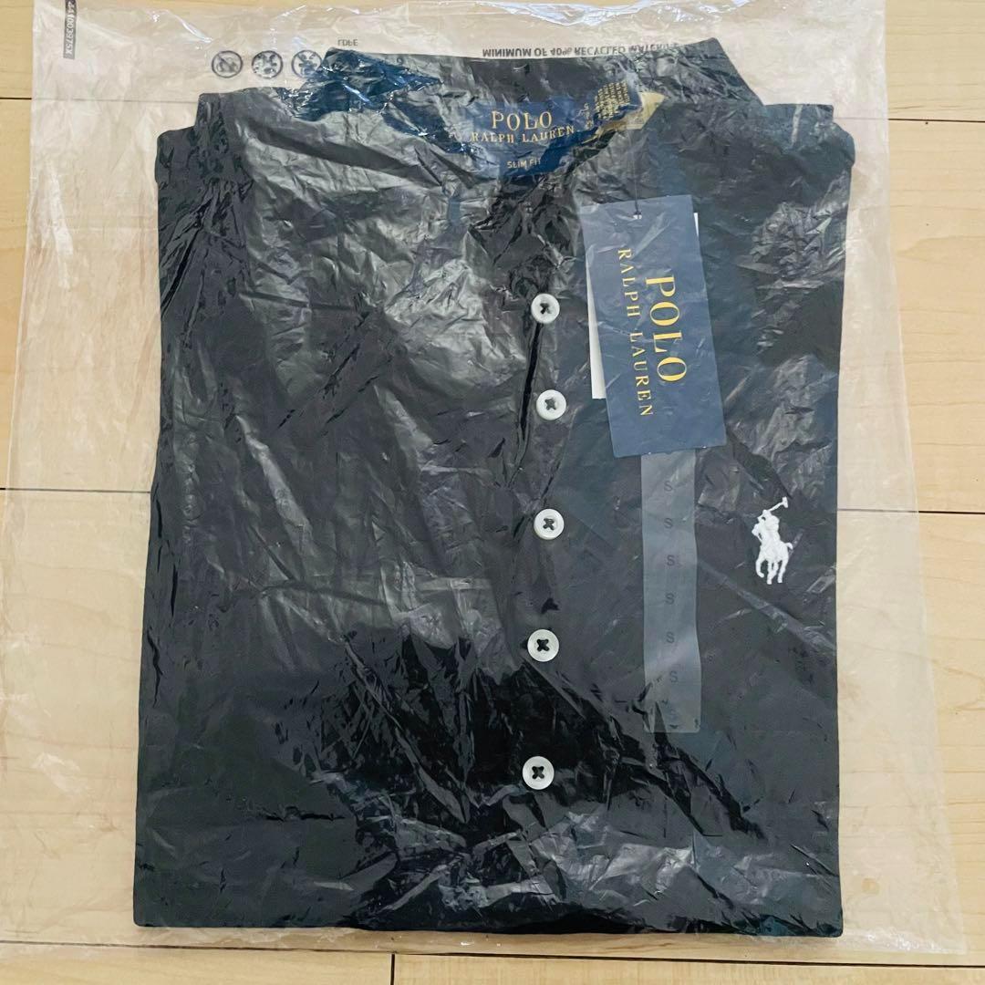 【新品タグ付き】ポロラルフローレン スリムフィットポロシャツＳ黒 正規品 未開封