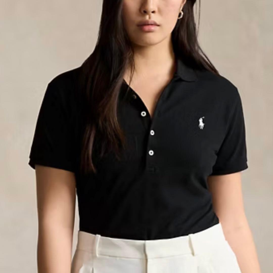 【新品タグ付き】ポロラルフローレン スリムフィットポロシャツＳ黒 正規品 未開封