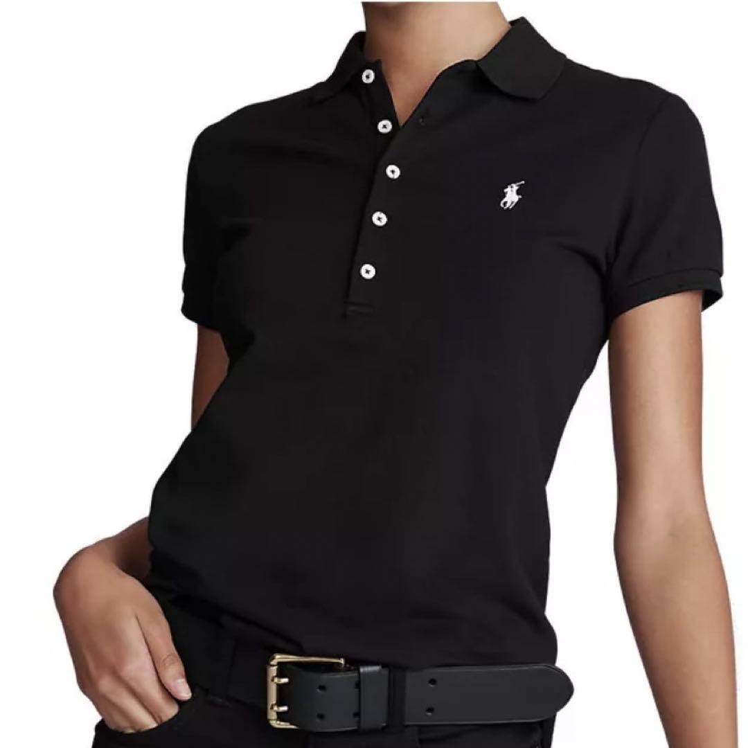 【新品タグ付き】ポロラルフローレン スリムフィットポロシャツＳ黒 正規品 未開封